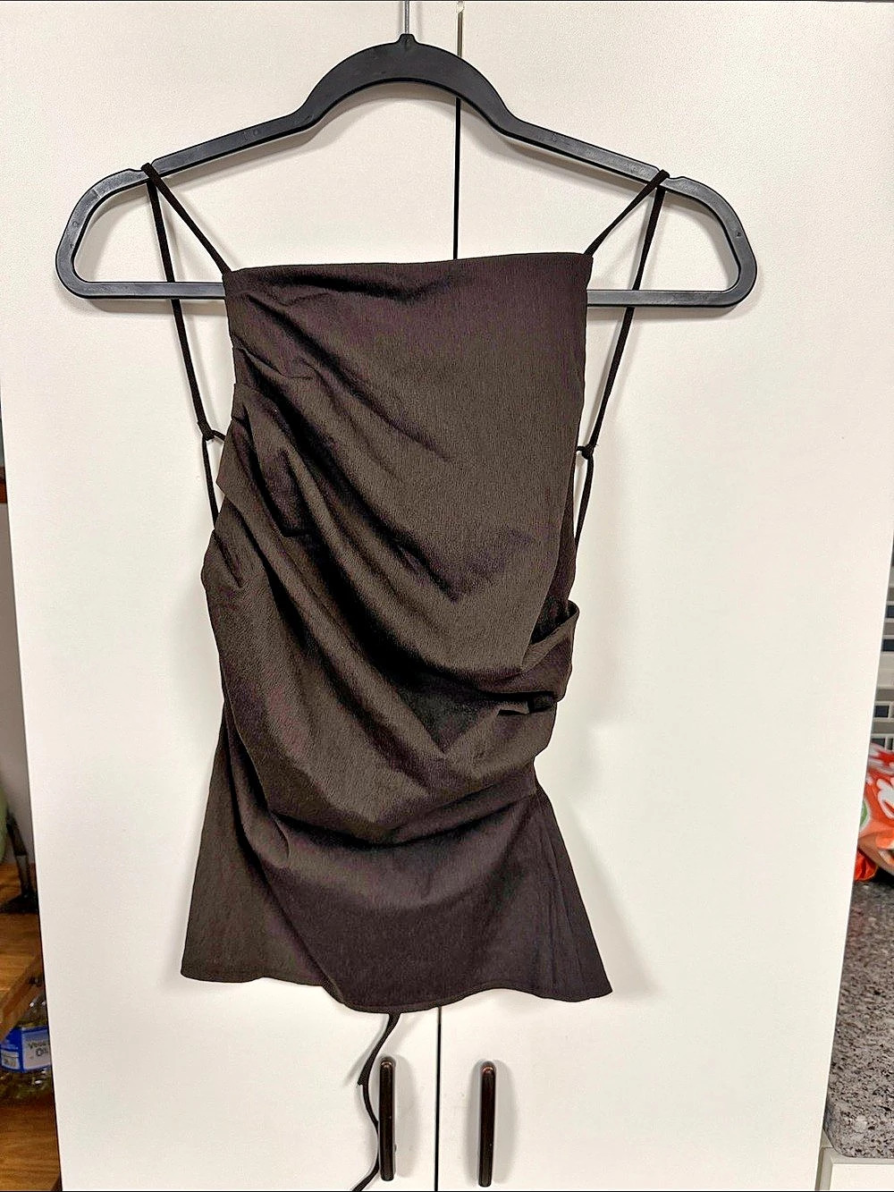 Zara Black Lace-Up Mini Dress small